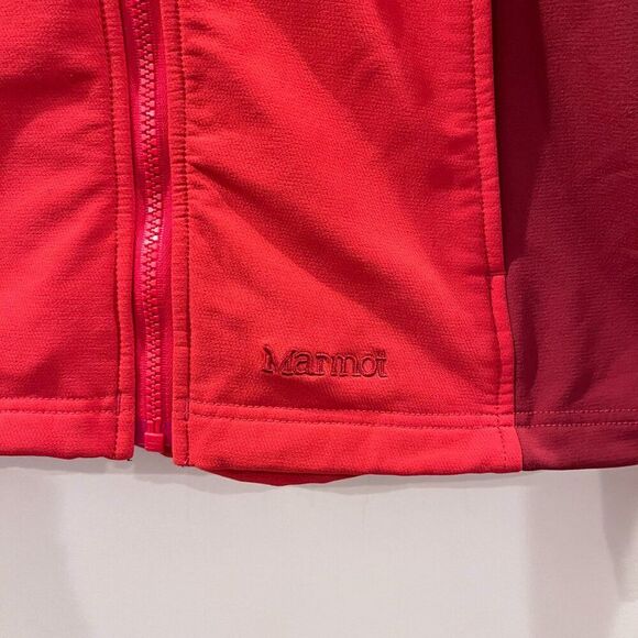Marmot Fleece Lined Soft Shell Jacket Size Small Women's Red Zip Front - Picture 4 of 6